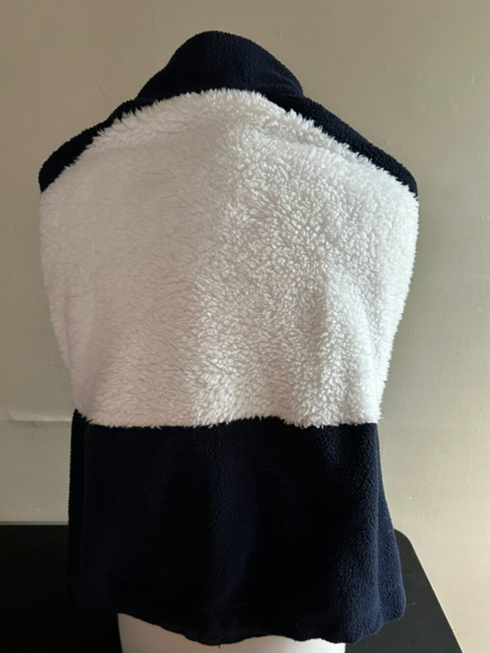 Columbia Womens Fleece Jacket Size S Navy Snap Pullover, Cropped - Picture 6 of 8